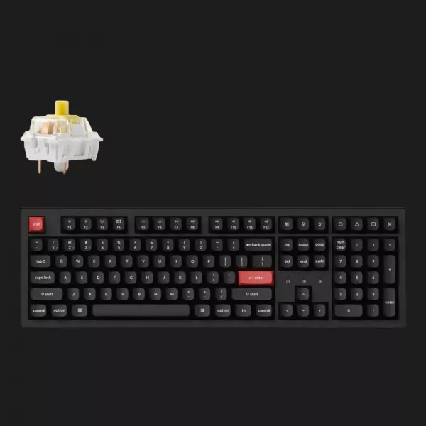 Ігрова клавіатура Keychron K10 Pro 108 Key RGB K Pro Banana (Black) (K10P-B4-UA)