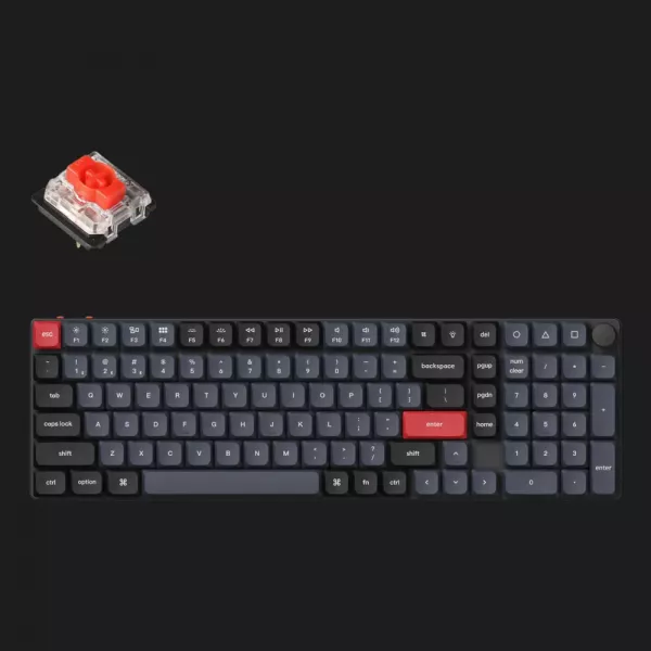 Ігрова клавіатура Keychron K17 Pro 103 Key RGB Gateron MX 2.0 Red (Black) (K17P-B1-UA)