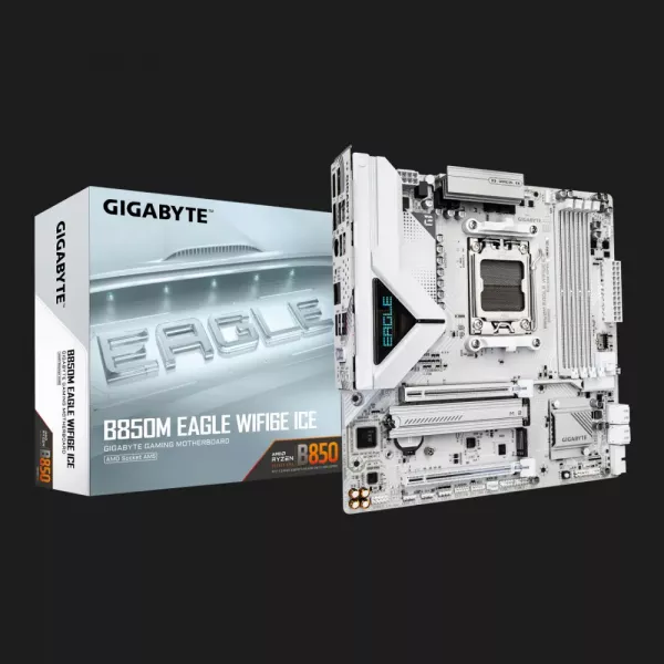 Материнська плата GIGABYTE B850M EAGLE WIFI6E ICE (B850M EAGLE WF6E ICE)