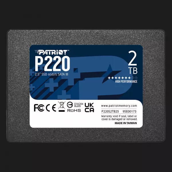 Накопичувач SSD Patriot P220 2TB SATA (P220S2TB25)