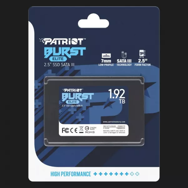 Накопичувач SSD Patriot Burst Elite 1.92TB SATA (PBE192TS25SSDR)