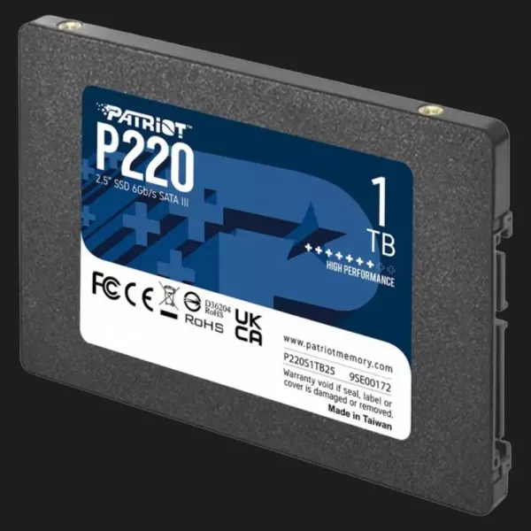 Накопичувач SSD Patriot P220 1TB SATA (P220S1TB25)