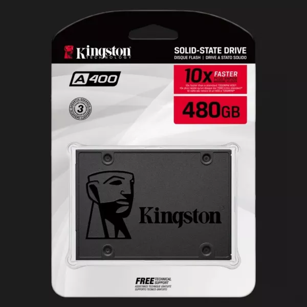 Накопичувач SSD Kingston A400 480GB SATA (SA400S37/480G)