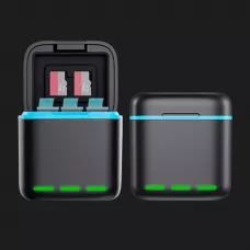 Зарядний пристрій для GoPro Hero 9-12 Portable Battery Charger 3 Slot Charging Box