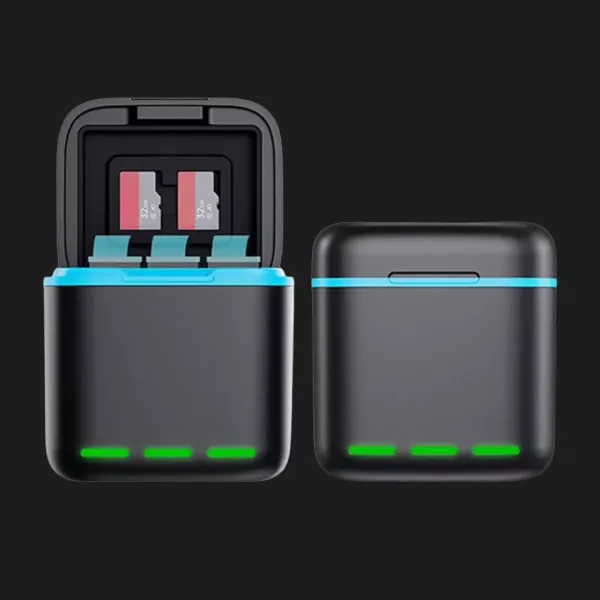 Зарядний пристрій для GoPro Hero 13 Portable Battery Charger 3 Slot Charging Box