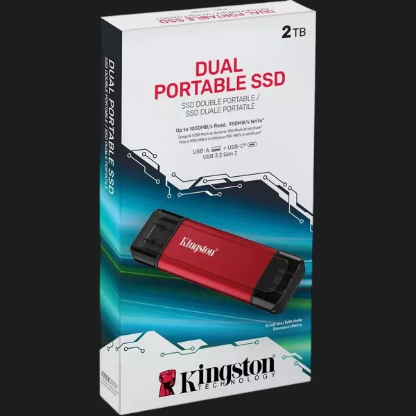 Накопичувач SSD Kingston External 2TB USB 3.2 (SPSD/2TB)
