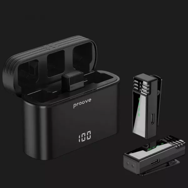 Бездротовий петличний мікрофон Proove Record Type-C + Lightning