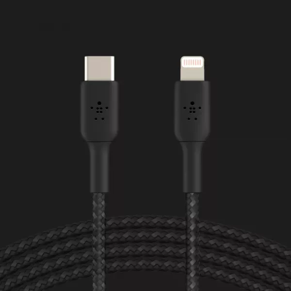 Кабель Belkin Braided USB-С to Lightning 1m (Black)