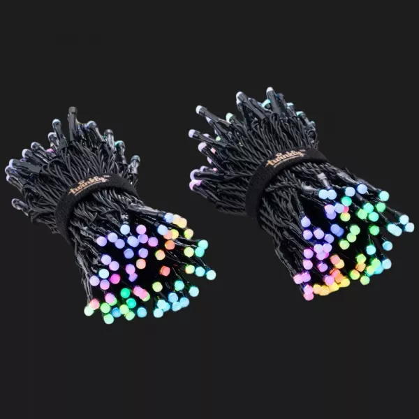 Гірлянда Smart LED Twinkly Strings RGB 250, Gen II, IP44, довжина 20м, кабель чорний