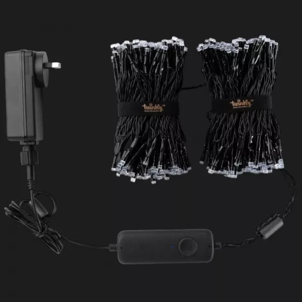 Гірлянда Smart LED Twinkly Strings RGB 400, Gen II, IP44, довжина 32м, кабель чорний