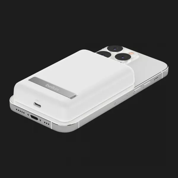 Безпровідний повербанк Power Bank Belkin MagSafe Wireless with Stand (5000mAh) (White)
