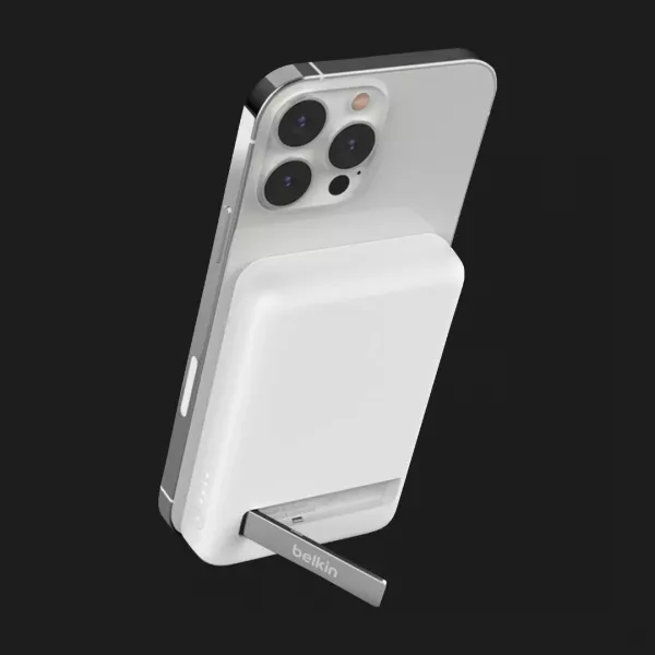 Безпровідний повербанк Power Bank Belkin MagSafe Wireless with Stand (5000mAh) (White)