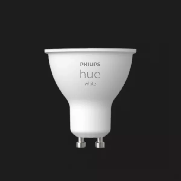 Розумна лампа Philips Hue GU10, 5.2W(57Вт), 2700K, Bluetooth, з димером (White)