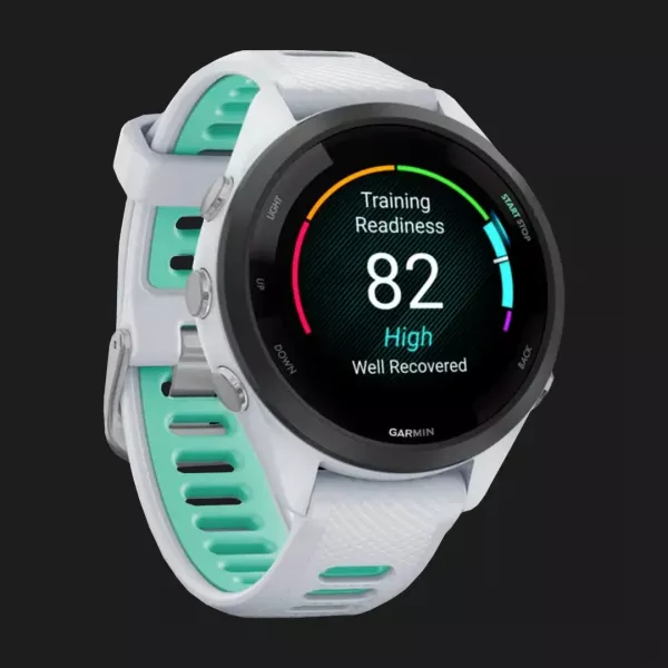 Garmin Forerunner 265S Black Bezel, Whitestone Case, Whitestone/Neo Tropic Silicone Band