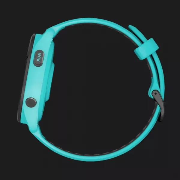 Garmin Forerunner 265 Black Bezel with Aqua Case and Aqua/Black Silicone Band