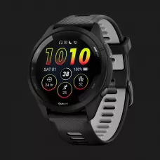 Garmin Forerunner 265 Black Bezel and Case with Black/Powder Gray Silicone Band