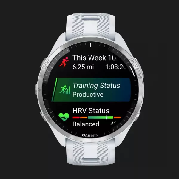 Garmin Forerunner 965 Titanium Bezel, Whitestone Case