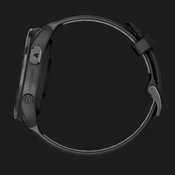 Garmin Forerunner 965 Carbon Gray DLC Titanium Bezel, Black Case, Black/Powder Gray Silicone Band