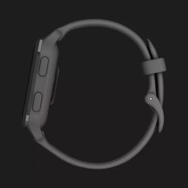 Garmin Venu Sq 2 Slate Aluminum Bezel with Shadow Gray Case and Silicone Band