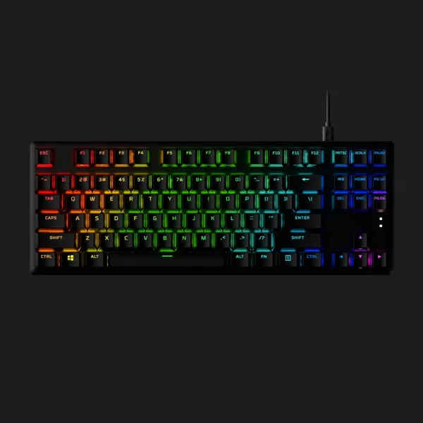 Клавіатура ігрова HyperX Alloy Origins Core PBT Aqua USB RGB (Black) (UA)