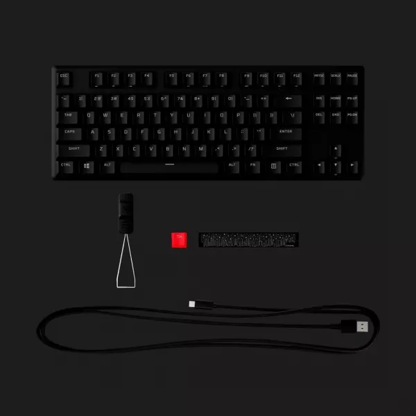Клавіатура ігрова HyperX Alloy Origins Core PBT Aqua USB RGB (Black) (UA)