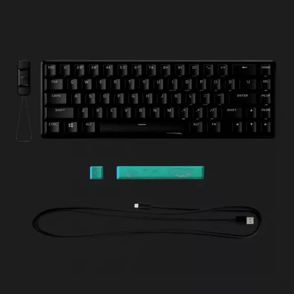 Клавіатура ігрова HyperX Alloy Origins 65 Red USB RGB (Black) (UA)