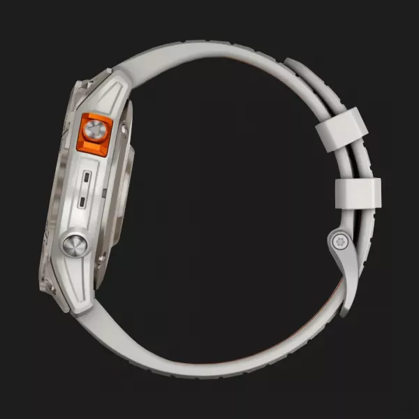 Garmin Fenix 7 Pro Sapphire Solar Titanium with Fog Gray/Ember Orange Band