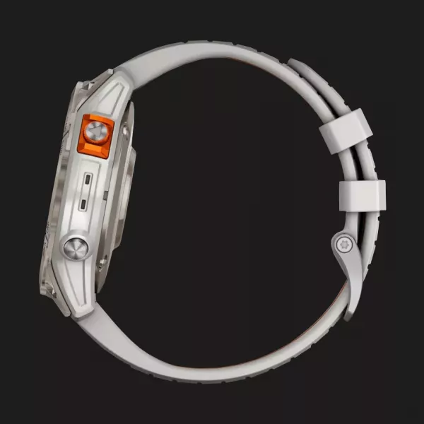 Garmin Fenix 7X Pro Sapphire Solar Titanium with Fog Gray/Ember Orange Band