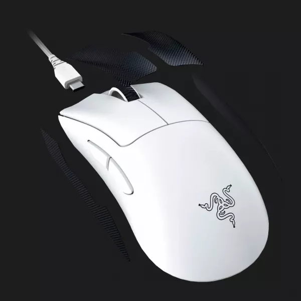 Ігрова миша Razer DeathAdder V3 Pro Wireless (White) (RZ01-04630200-R3G1) (UA)