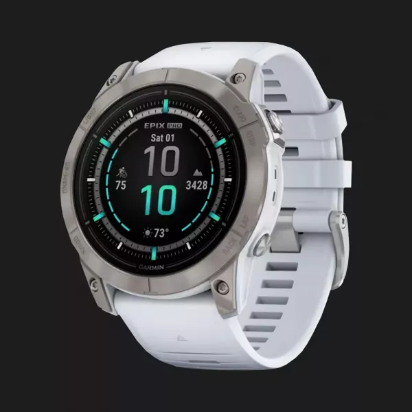 Garmin Epix Pro (Gen 2) Sapphire 51mm Titanium with Whitestone Band