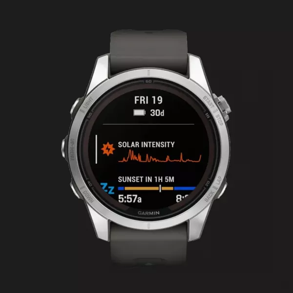 Garmin Fenix 7S Pro Solar Silver with Graphite Band