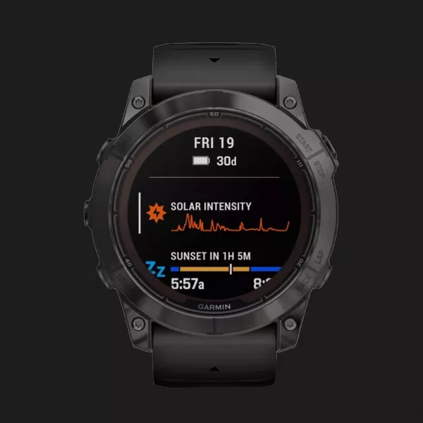 Garmin Fenix 7X Pro Sapphire Solar Carbon Gray DLC Titanium with Black Band