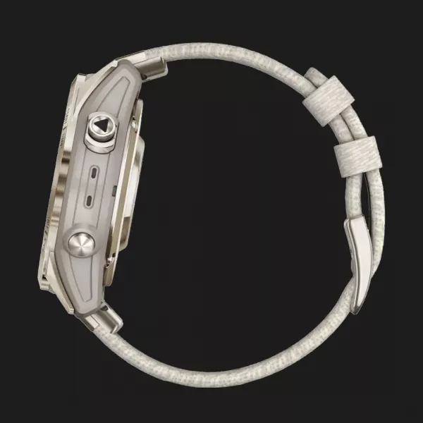 Garmin Epix Pro (Gen 2) Sapphire 42mm Soft Gold with Cream Heathered Nylon Band