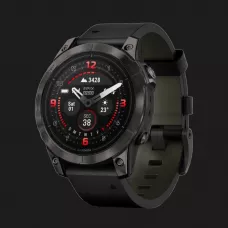 Garmin Epix Pro (Gen 2) Sapphire 47mm Carbon Gray DLC Titanium with Black Leather Band