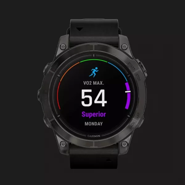 Garmin Epix Pro (Gen 2) Sapphire 47mm Carbon Gray DLC Titanium with Black Leather Band
