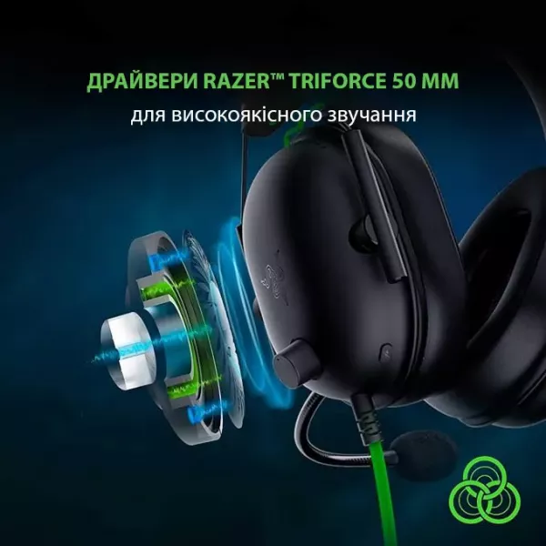 Ігрова гарнітура Razer Blackshark V2 X (Black) (RZ04-03240100-R3M1) (UA)