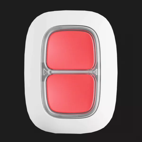 Бездротова тривожна кнопка Ajax DoubleButton (White)