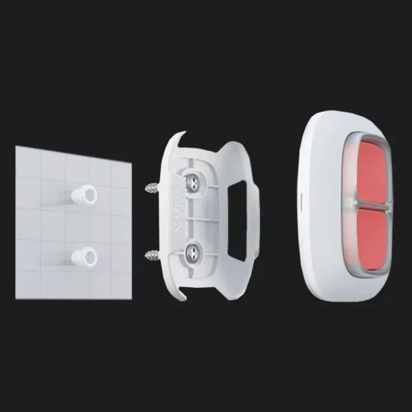 Бездротова тривожна кнопка Ajax DoubleButton (White)