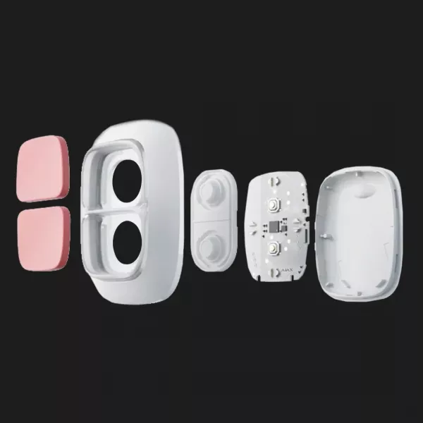 Бездротова тривожна кнопка Ajax DoubleButton (White)