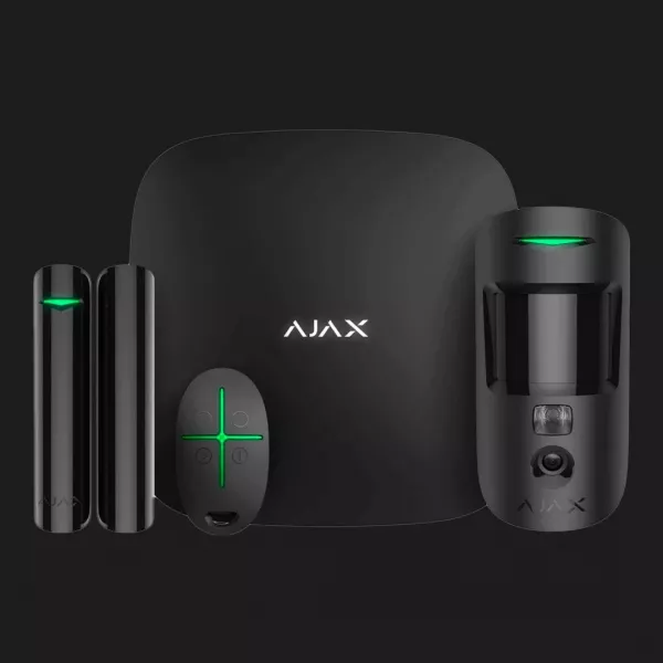 Комплект охоронної сигналізації Ajax StarterKit Cam Plus (Black)
