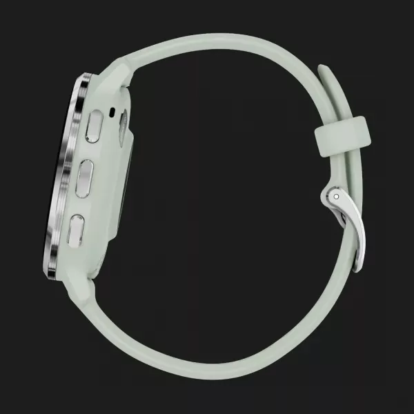Garmin Venu 3S Silver Stainless Steel Bezel with Sage Gray Case and Silicone Band