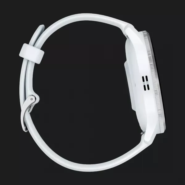 Garmin Venu 3 Silver Stainless Steel Bezel with Whitestone Case and Silicone Band