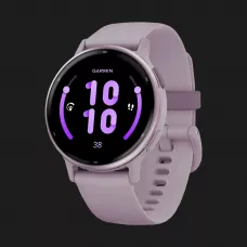 Garmin Vivoactive 5 Metallic Orchid Aluminum Bezel with Orchid Case and Silicone Band