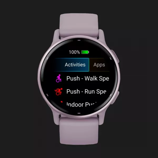 Garmin Vivoactive 5 Metallic Orchid Aluminum Bezel with Orchid Case and Silicone Band