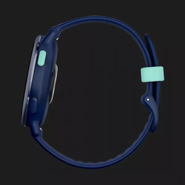Garmin Vivoactive 5 Metallic Navy Aluminum Bezel with Navy Case and Silicone Band