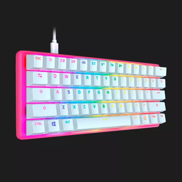 Клавіатура ігрова HyperX Alloy Origin 60 Red USB RGB ENG/RU (Pink) (UA)