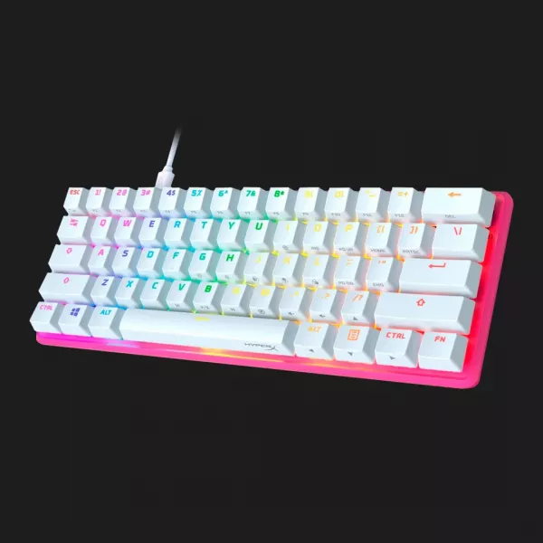Клавіатура ігрова HyperX Alloy Origin 60 Red USB RGB ENG/RU (Pink) (UA)