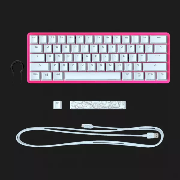 Клавіатура ігрова HyperX Alloy Origin 60 Red USB RGB ENG/RU (Pink) (UA)