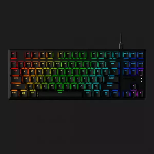 Клавіатура ігрова HyperX Alloy Origins Core PBT Red USB RGB ENG/UA (Black) (UA)