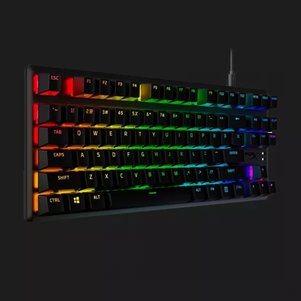 Клавіатура ігрова HyperX Alloy Origins Core PBT Red USB RGB ENG/UA (Black) (UA)